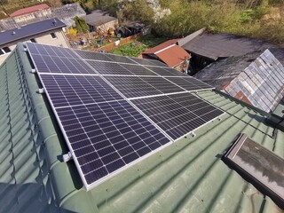 Solar panels that are installed on the roof