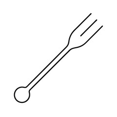 Tuning fork neurological test minimal line art Vector illustration