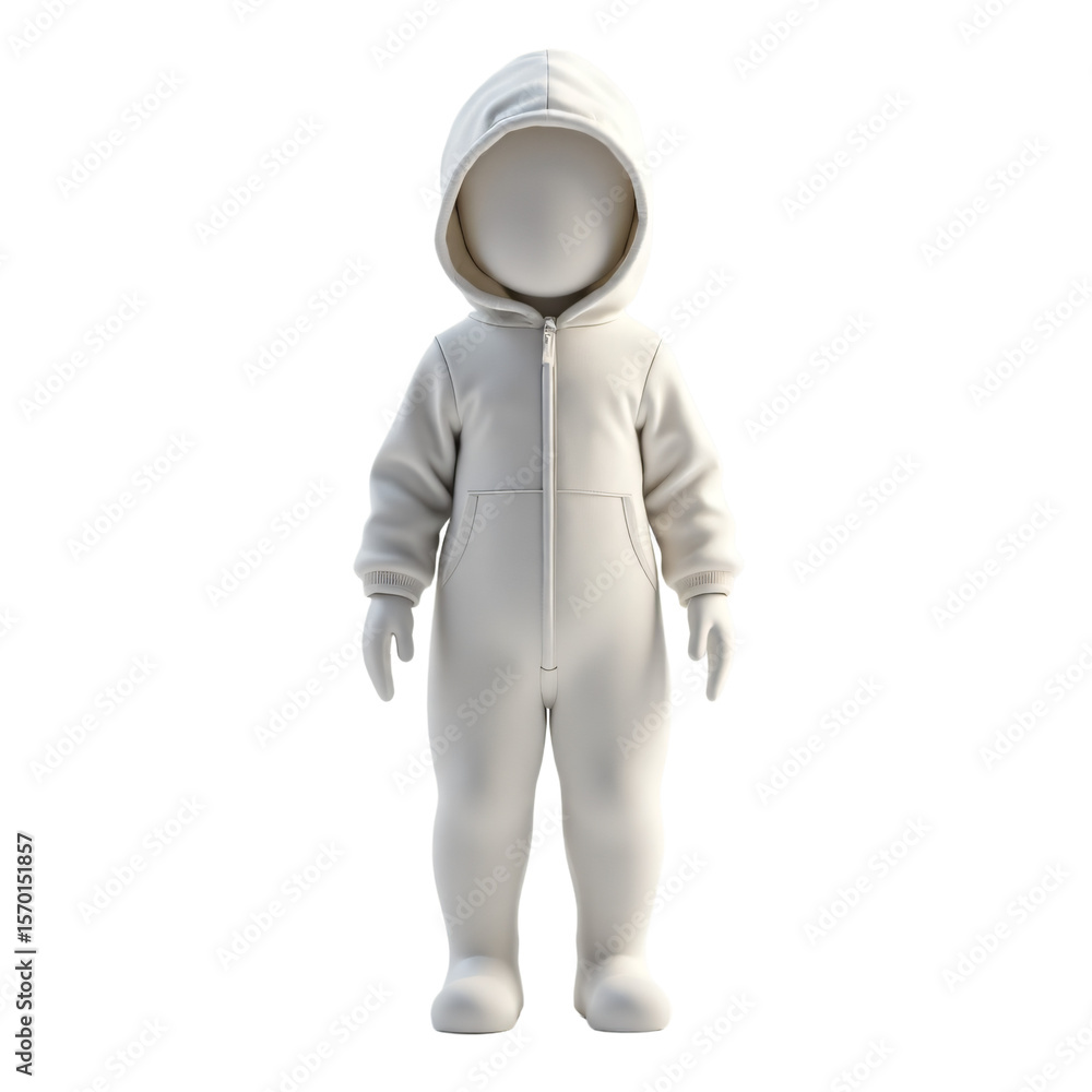 Poster onesie isolated on an empty plain background