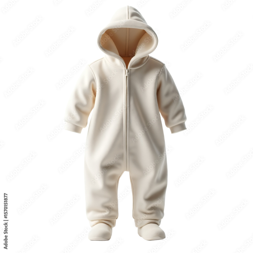 Poster onesie isolated on an empty plain background