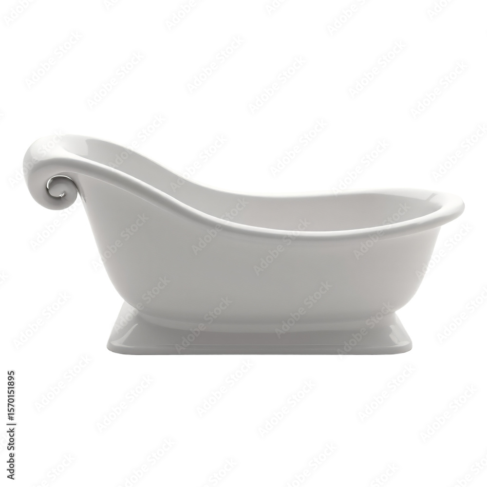 Poster cradle isolated on an empty plain background