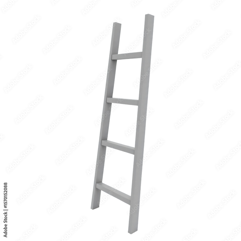 Poster ladder isolated on an empty plain background
