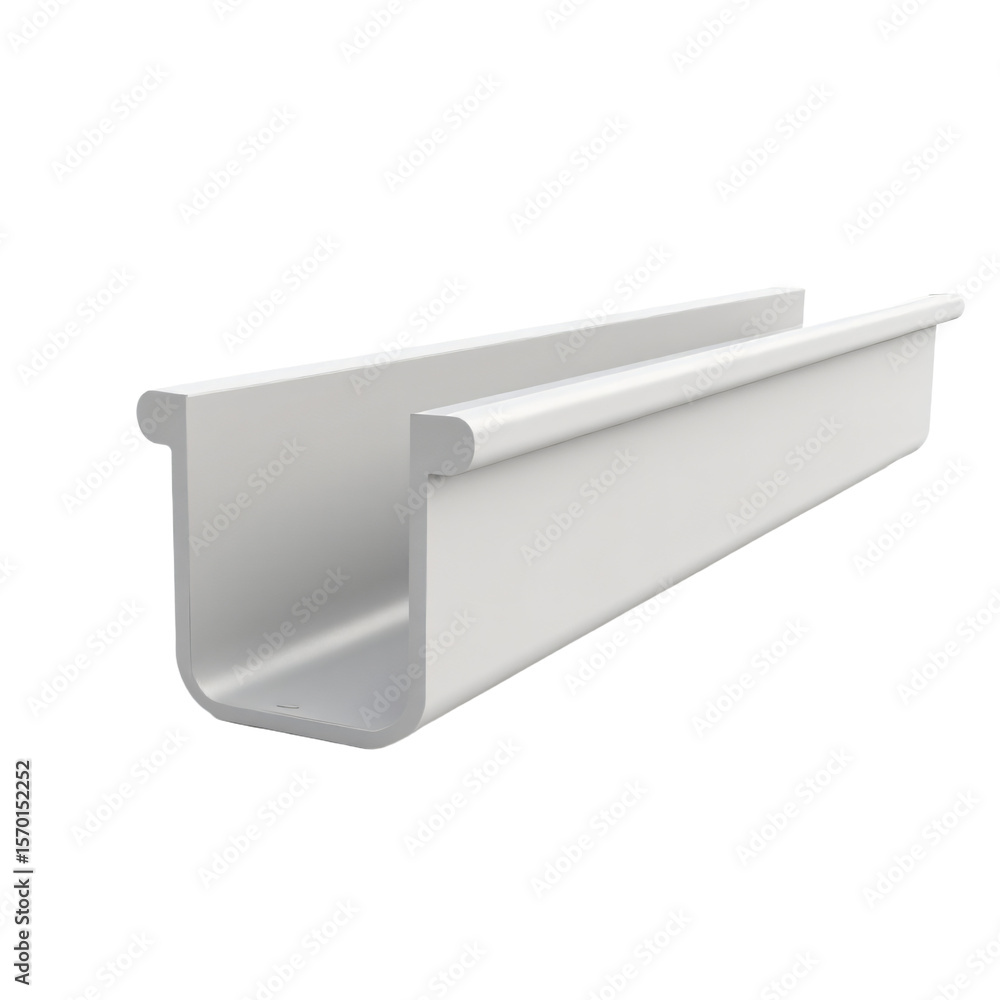 Poster gutter isolated on an empty plain background