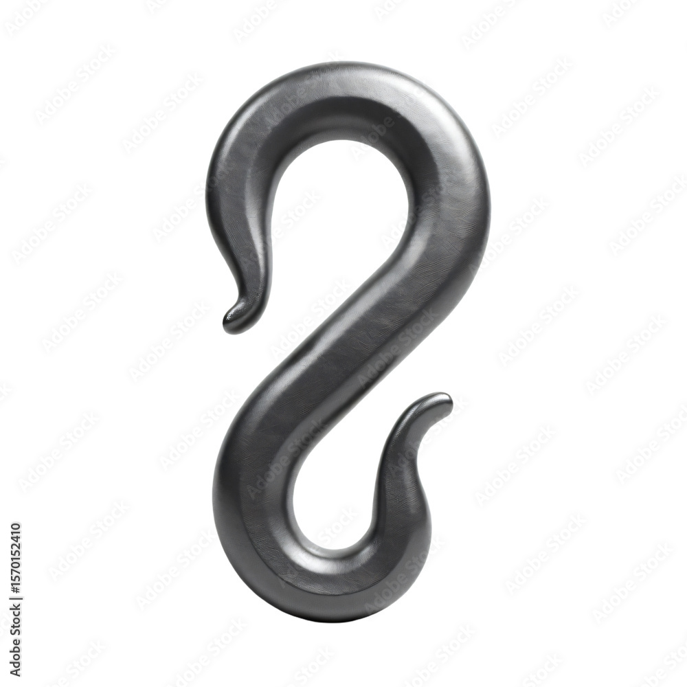 Poster grappling hook isolated on an empty plain background