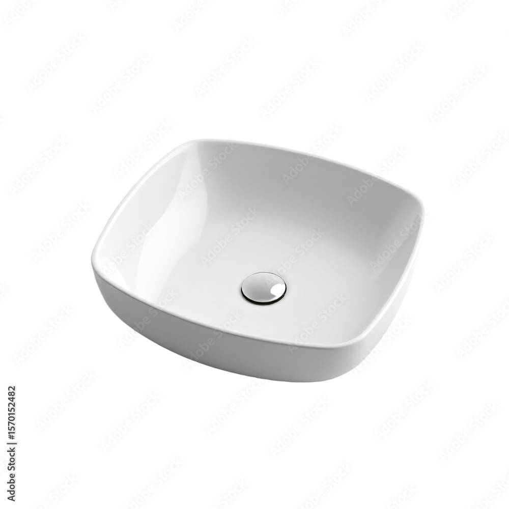 Poster basin isolated on an empty plain background