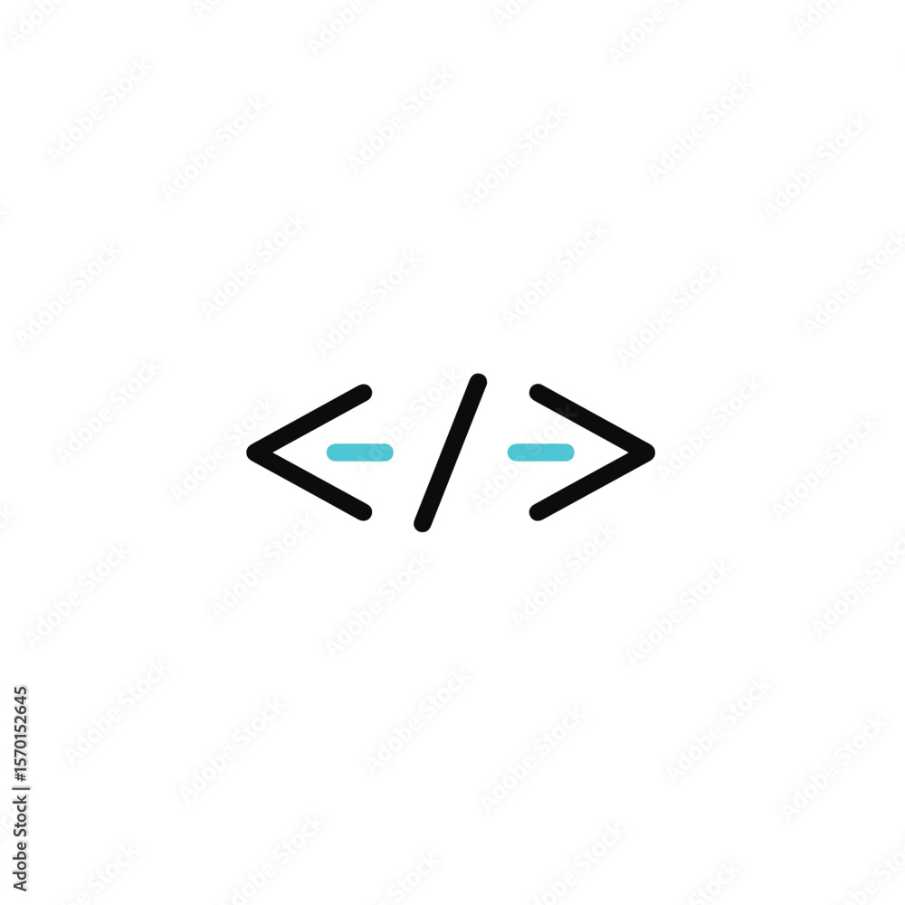 Poster abstract coding icon.