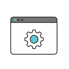 Obraz premium Webpage settings icon.