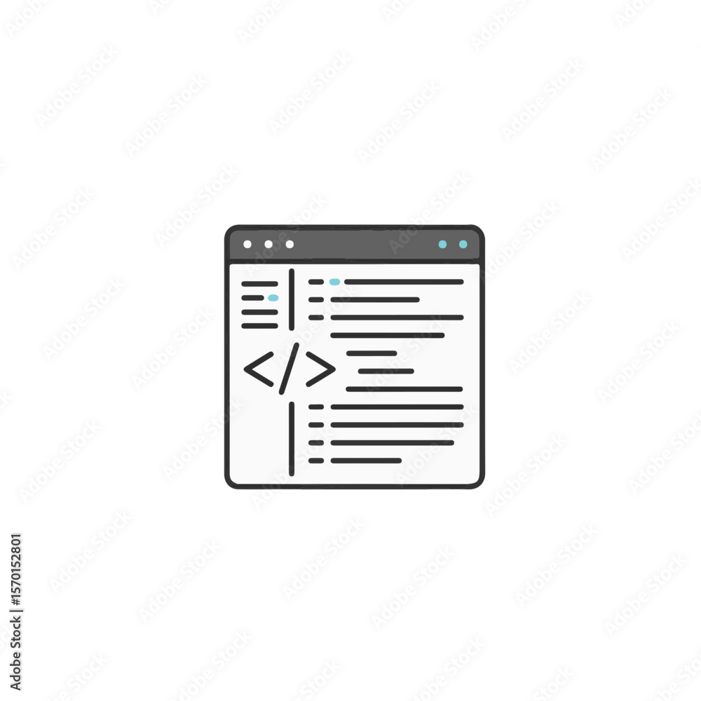 Poster Simplified coding concept of a software program.