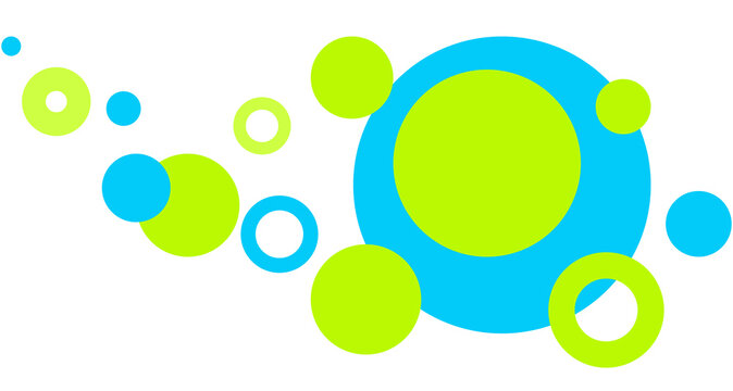 Blue and Green abstract bubbles - Frutiger Metro