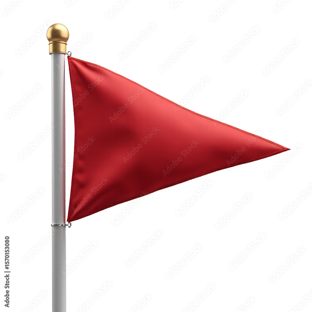 Poster pennant isolated on an empty plain background