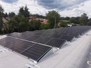 Solar panels that are installed on the roof