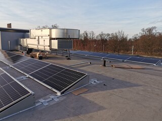 Solar panels that are installed on the roof