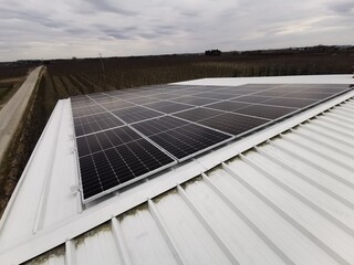 Solar panels that are installed on the roof