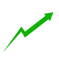 business graph with arrow