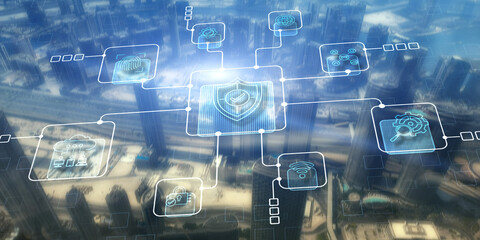 Data Cyber Security system Shield Protection Verification Icon