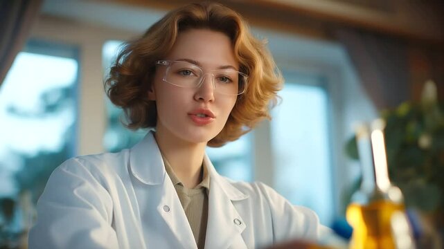 Scientist developing new drug in a sterile lab environment