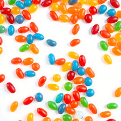 jelly beans isolated on white background