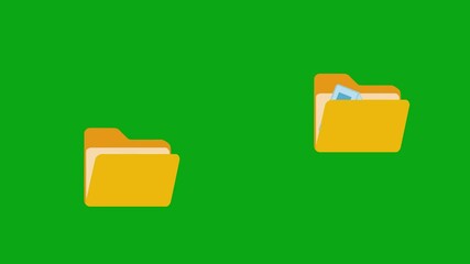 Fast file transfer, quick torrent of copying data from folder to folder on computer, FTP software technology icon , Suitable for business, data management green background footage - Powered by Adobe