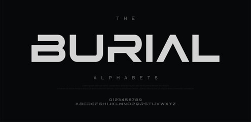 Burial modern stylish small alphabet letter logo design