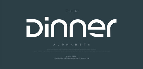 Dinner vector illustration of alphabet letter A to Z