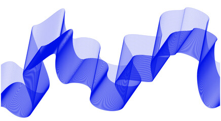 Abstract Wave Background Design Blue Stylized Lines Art Vector Illustration