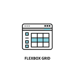 Fototapeta premium Flexbox Grid Icon