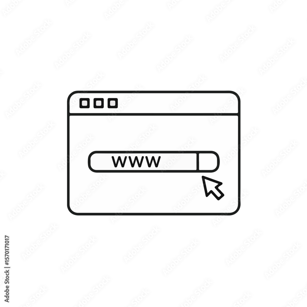 Fototapete Web browser with a loading bar and a mouse cursor.