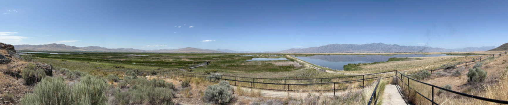 Panorama of Salt Creek Wildlife Management Area in Utah