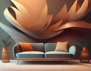 abstract wall graphic