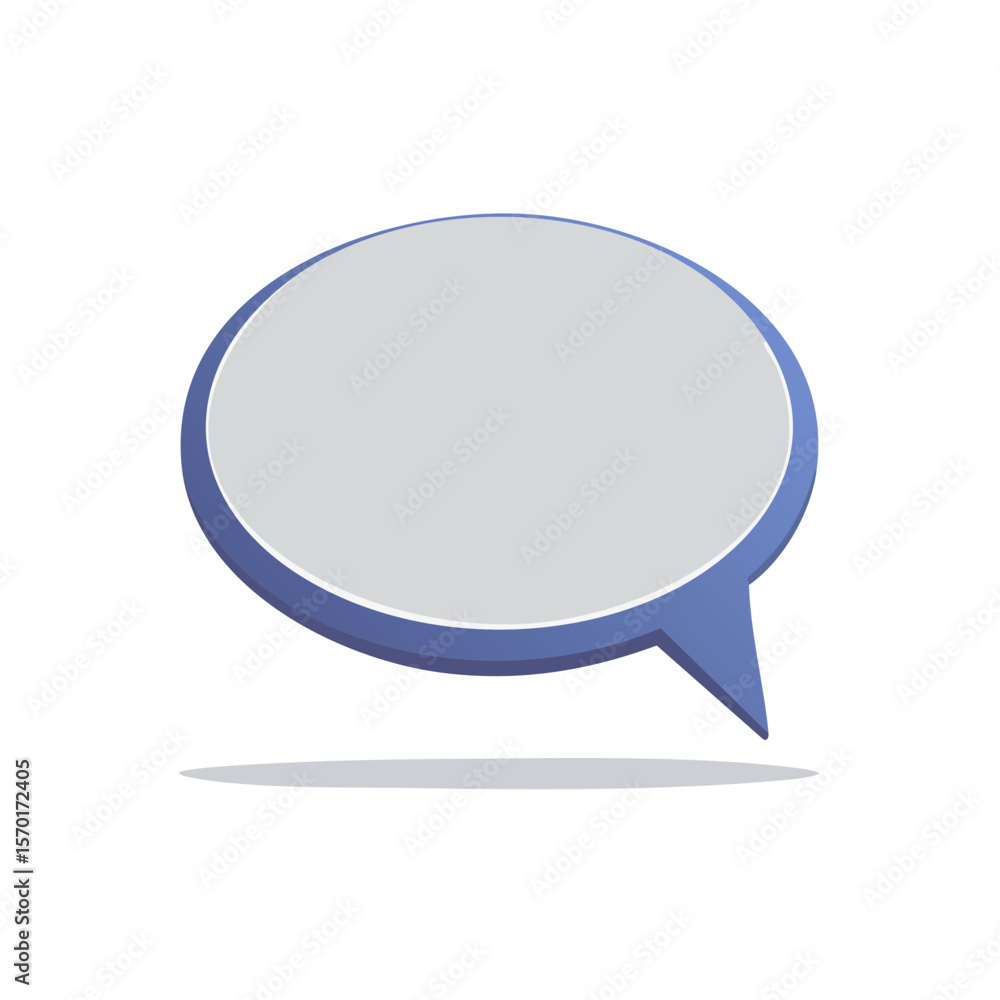 Poster 3d speech bubble isolated communication balloon icon dialogue notification chat symbol concept graph