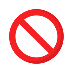 Obraz premium Prohibition Sign Red Circle No Symbol Restriction Warning Safety Alert Banned Forbidden