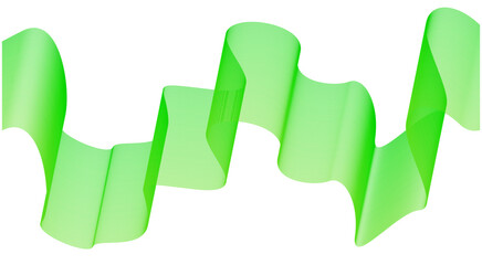 Abstract Wave Background Stylized Lines Art Green Color Vector Illustration