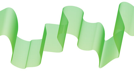 Abstract Wave Background Stylized Lines Art Green Color Vector Illustration