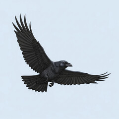 Fototapeta premium black vulture isolated on white background