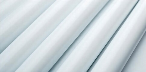 Pristine White PVC Pipe Close-up Showing Smooth Surface and Light Reflection, Ideal for Plumbing, Construction, DIY, or Abstract Backgrounds
