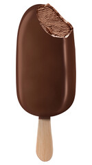 Chocolate popsicle with chocolate topping