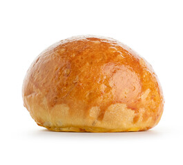 Tasty bun isolated on white background