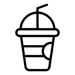 soft drink take away icon line