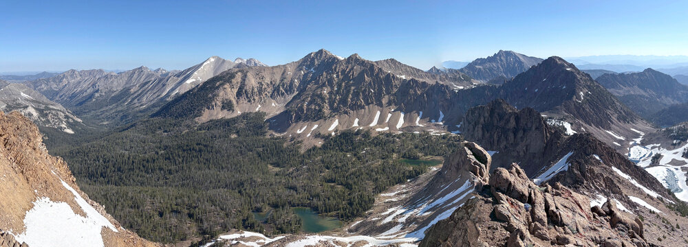 Panorama from the summit of Patterson Peak in Central Idaho