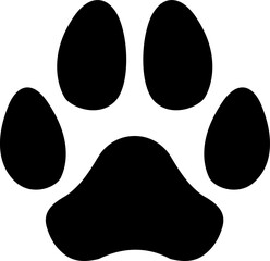 Monochrome vector graphic of a dog's paw print © Anthony