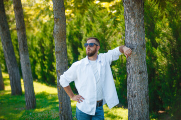 young man in the woods