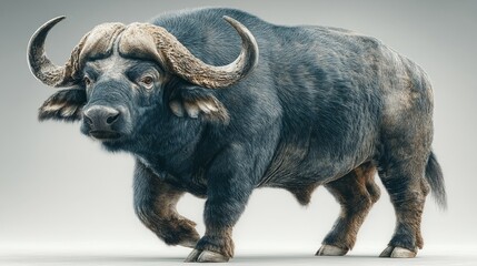 Búfalo, africano, temible y poderoso animal, que forma parte del grupo de los cinco grandes.