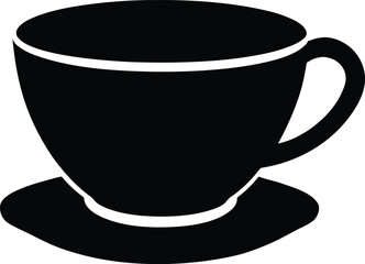 tea cup icon vector silhouette