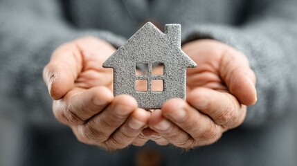 Concepto de compra de casa o alquiler.