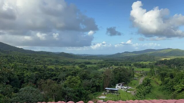 Time lapse of clouds over the rainforest in Puerto Rico