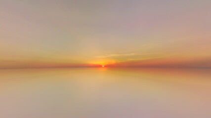 水平線　3DCGレンダリング