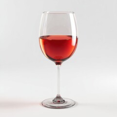 Elegant Wine Glass with Ruby Red Liquid