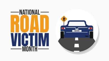 National Road Victim Month Designs, Memorial Graphics and Awareness Posters