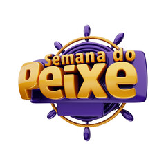 Fish Week with Nautical 3D LOGO BRAZIL