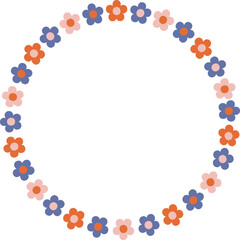 Flat Design Lovely Spring Floral Frame 